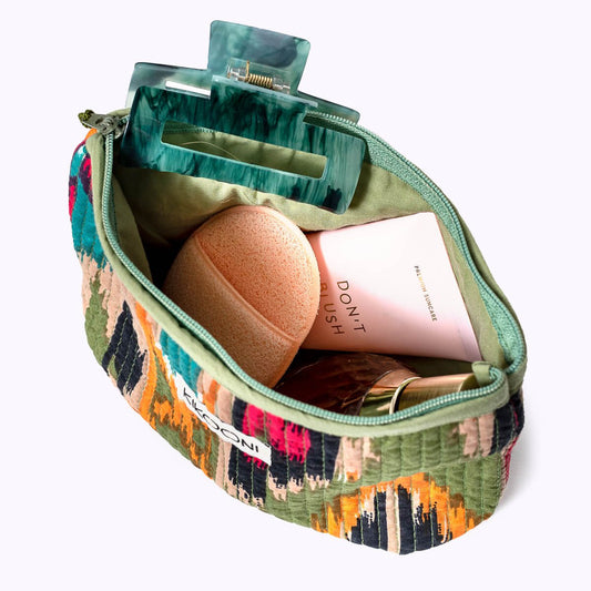 KIKOONI Toillettas "Green Ikat" - Small