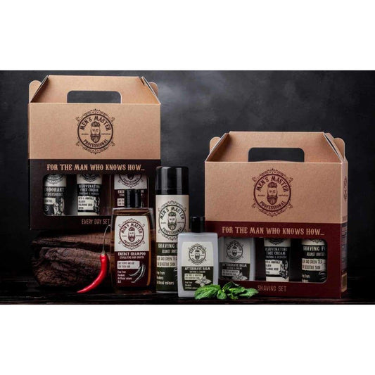 MEN'S MASTER Shaving Giftset – scheerschuim, aftershave & gezichtscrème