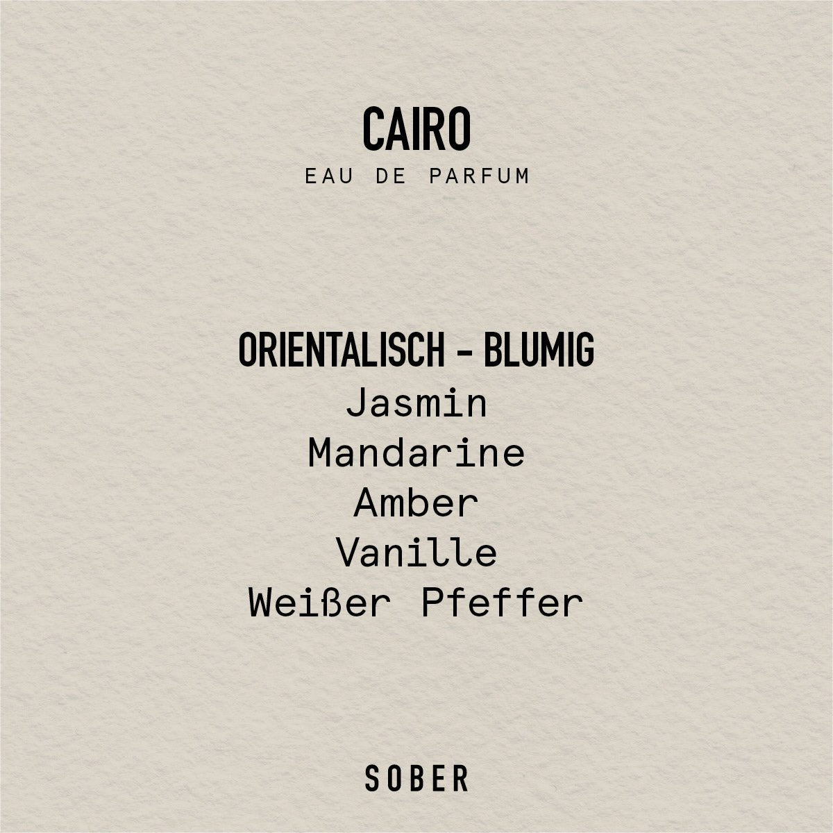 SOBER Eau de Parfum - CAIRO