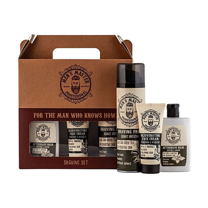 MEN'S MASTER Shaving Giftset – scheerschuim, aftershave & gezichtscrème