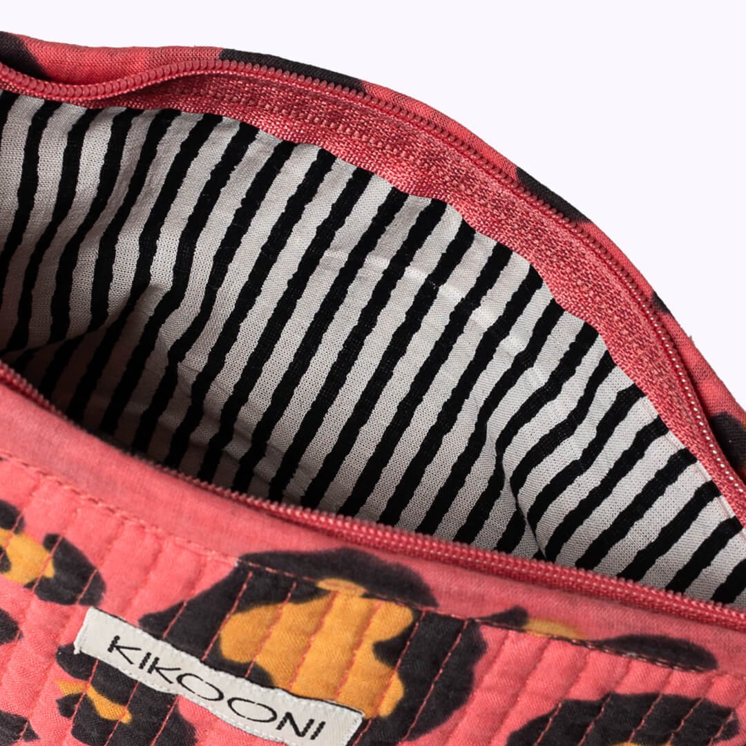 KIKOONI Handgemaakte Everyday Toilettas "Oh Leo Sunset"