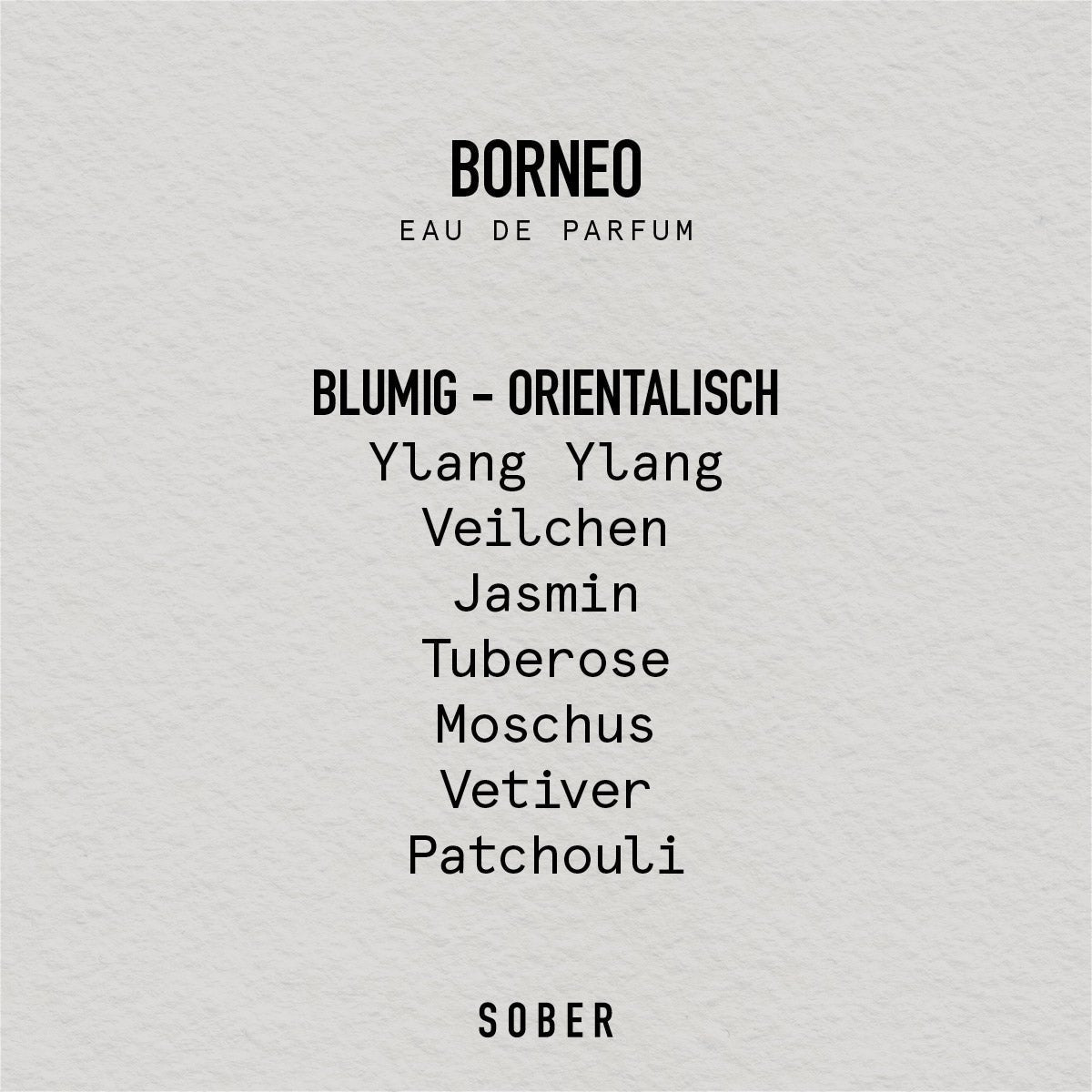 SOBER Eau de parfum - BORNEO