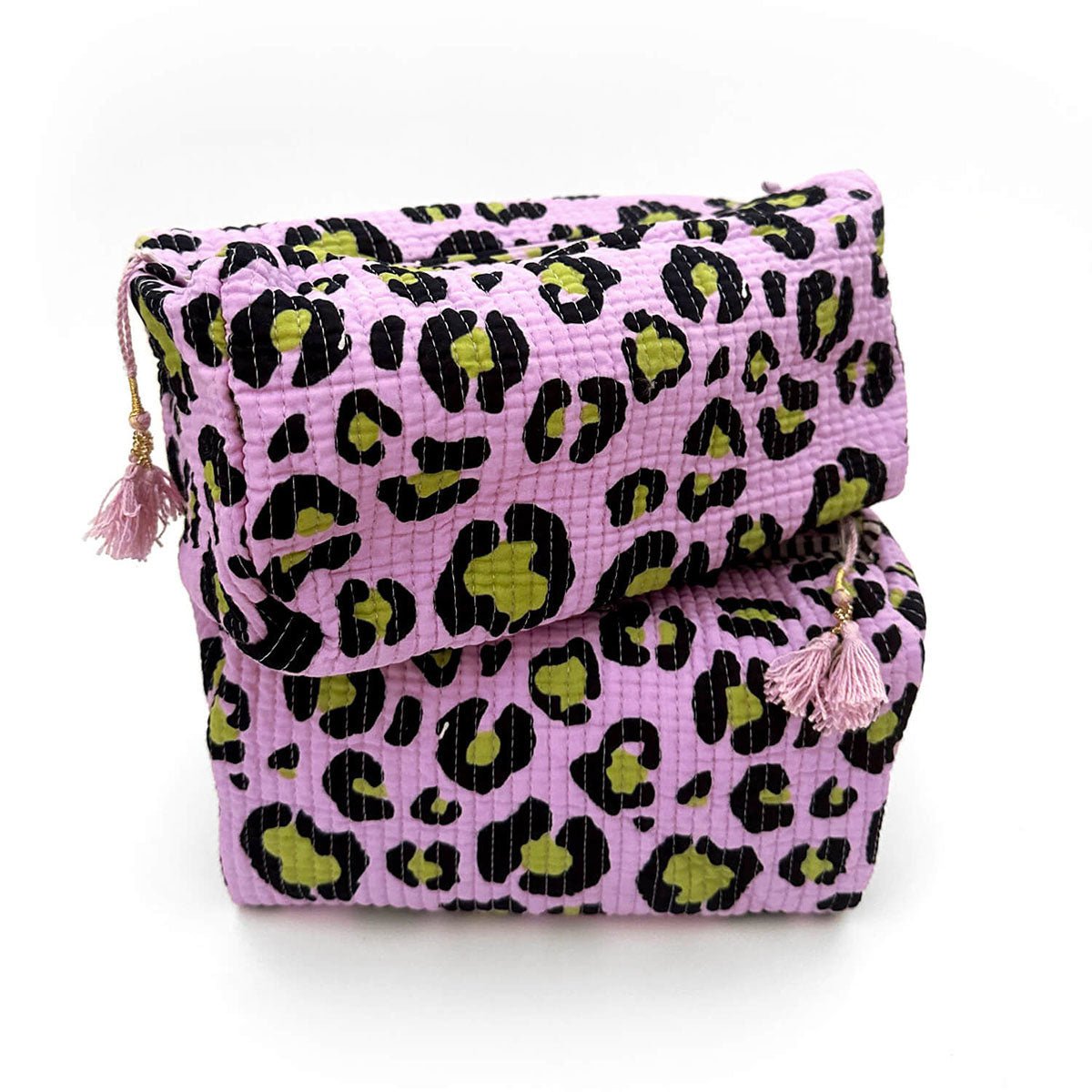 KIKOONI Handgemaakte toilettas “Oh Leo Cosmic Lilac”