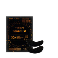APRICOT zwarte glitter oogpads met hyaluron, herbruikbaar voor huidverzorging en rimpelvermindering