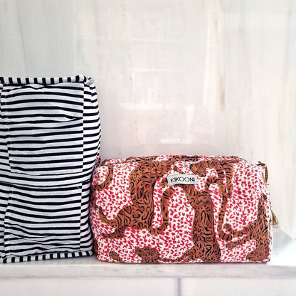 KIKOONI Handgemaakte toilettas "h.Leopard"